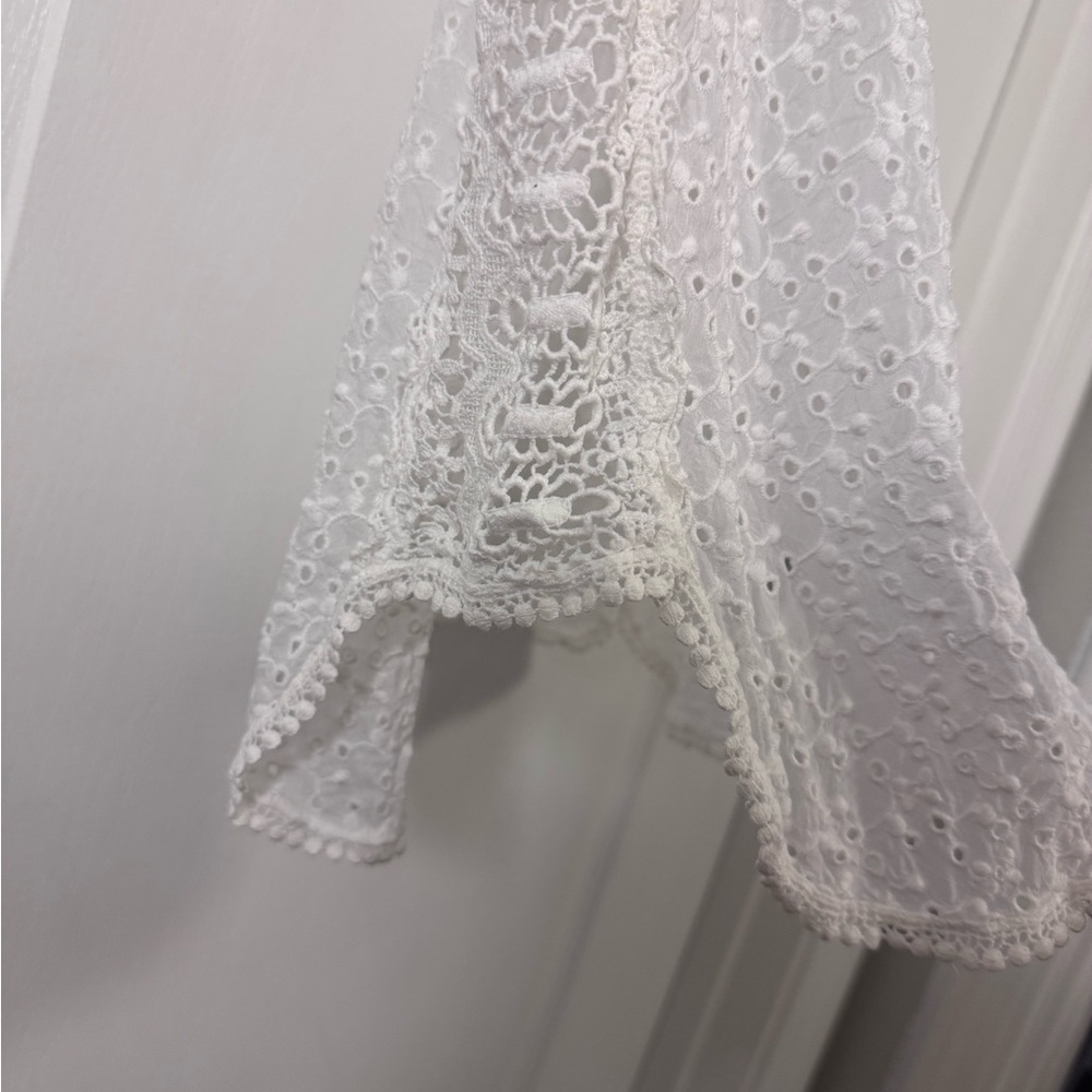 Johnny Was White Lace Tank Top - Picture 4 of 7